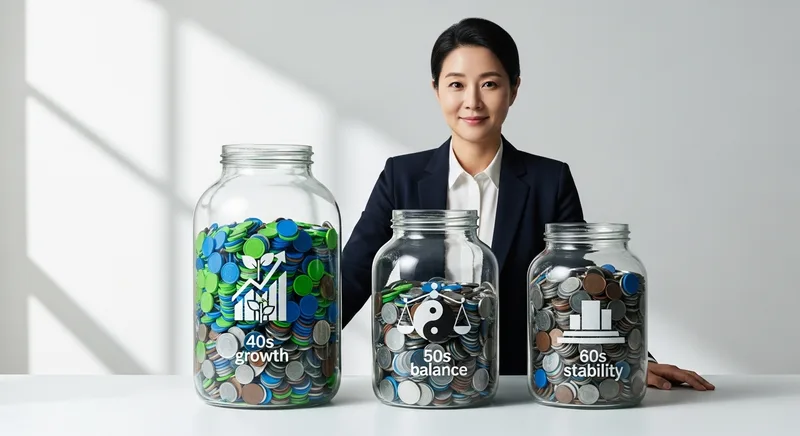 40대 50대 60대 나이대별 투자 전략 변화를 시각화한 40대 초반 한국인